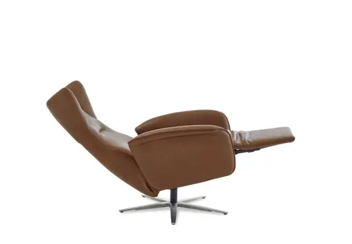 Sessel - Gr.M, Relaxfunktion, Leder, Cognac