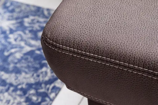 Ecksofa - 2,5-Sitzer mit Ecke rechts, Sitztiefe verstellbar, Stoff, Braun