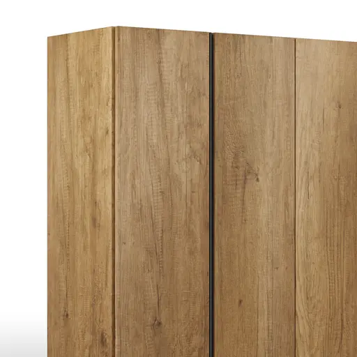 Drehtürenschrank Loretto - B ca. 254 cm, Melamin Astig hell