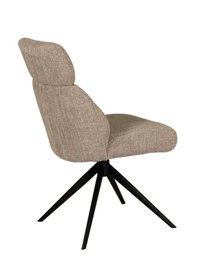 Stuhl MILILANI - drehbar, Stoff, Taupe