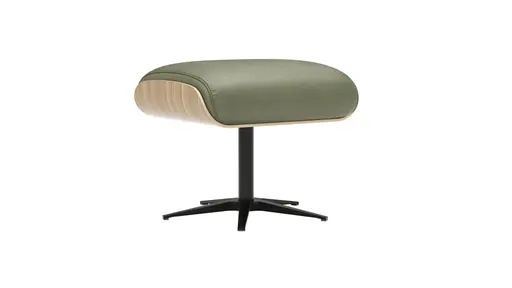 Drehhocker Aberdeen - Größe M, Leder, Moos