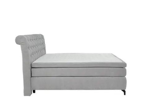 Boxspringbett JOLIN MIX- Liegefläche ca. 180x200 cm, Stoff Grau