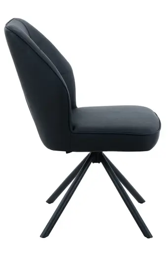 Stuhl - drehbar, Leder, Schwarz