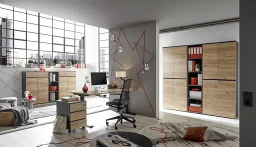 Aktenregal GRIFFIN - B/H/T ca. 45x120x40 cm, Graphit