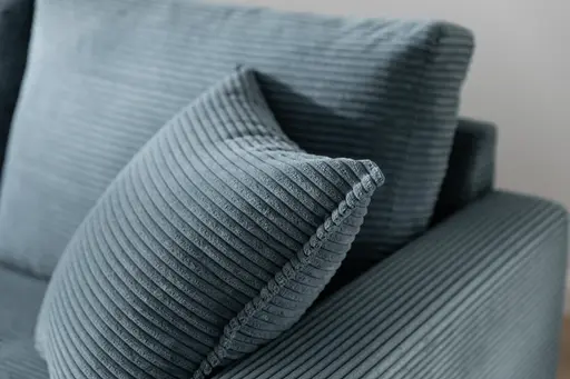 Ecksofa-  Ecke links, 3-Sitzer, Stoff, Petrol