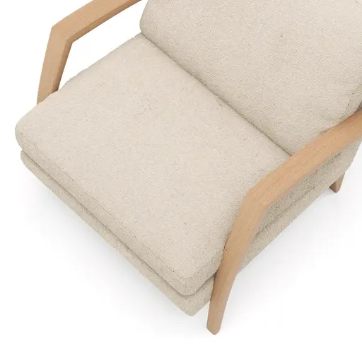 Sessel Karasu - Chic, Stoff, Natur