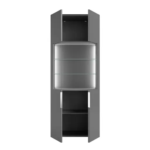 Vitrine- inkl. LED-Beleuchtung, Anthrazit