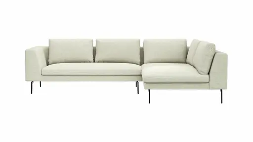 Ecksofa Helmi - 2,5-Sitzer, Ecke rechts, Cord, Creme
