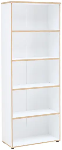 Büroregal - B ca. 75 cm, Weiß, Artisan Eiche Nachbildung