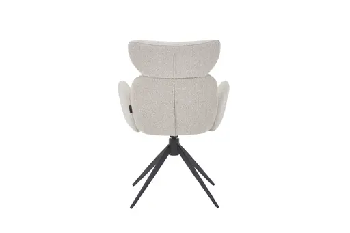 Armlehnstuhl MAIRA - drehbar, Stoff, Beige