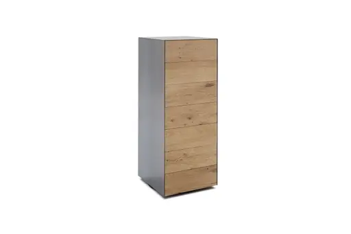 Kommode Jan - Wildeiche massiv, Metall