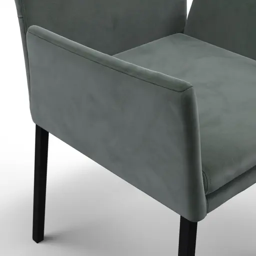 Armlehnstuhl Saragossa - Stoff, Petrol