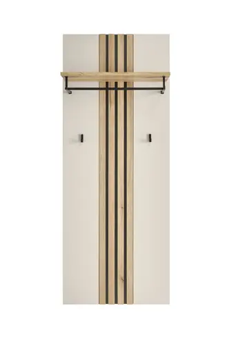 Garderobenpaneel - B ca. 60 cm, Kaschmir, Evoke Eiche Nachbildung