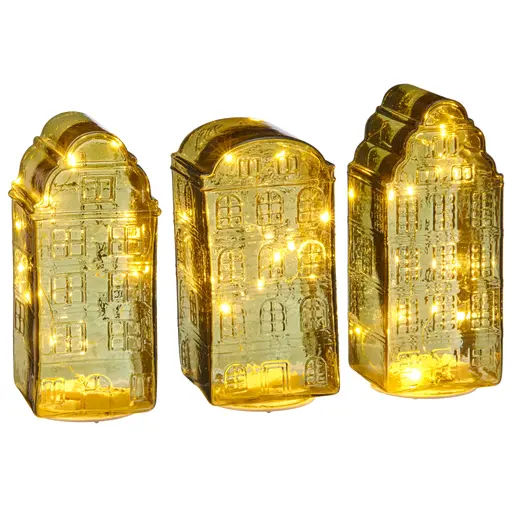 LED-Haus - LBH ca. 8x9x19 cm, Grün