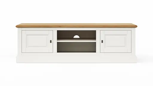 TV-Board Louisiana - teilmassiv, Weiß