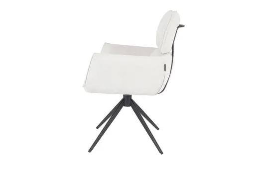 Armlehnstuhl MARGIT - drehbar, Stoff, Silberfarben