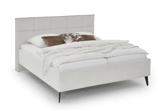 Polsterbett - Liegefläche ca. 180x200 cm, Stoff, Beige