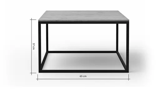 Couchtisch Kai - LBH ca. 65x65x37 cm, Asteiche massiv