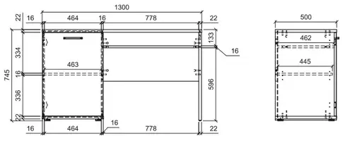 Schreibtisch- LB ca. 130x50 cm, Weiß, Eiche Dekor, Graphit