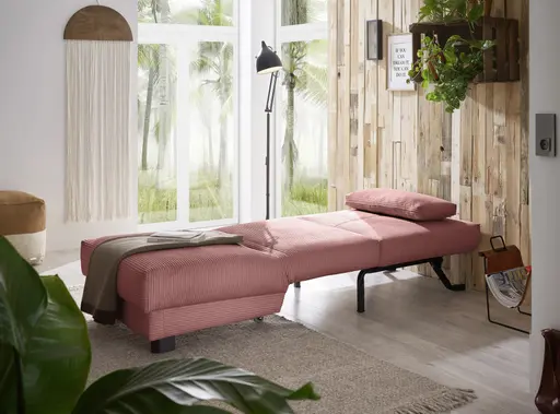 Faltsessel Easy Optik A - ohne Armlehnen inkl. Schlaffunktion, Cord, Rot