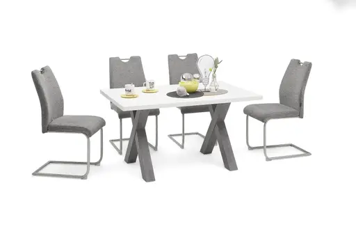 Freischwinger MERVE - Stoff, Grau