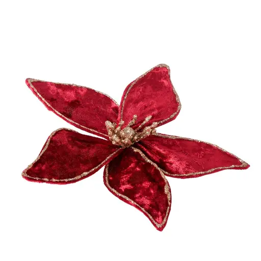 Dekoclip, Ø ca. 17 cm, Glitzer,Rot