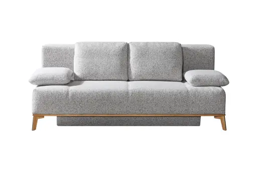 Querschläfer -Schlaffunktion mit Bettkasten, Stoff, Natur