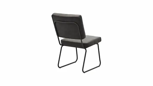 Polsterstuhl Wesley - Stoff, Anthrazit