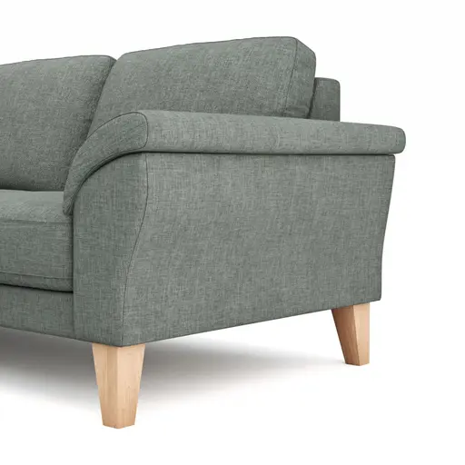 Ecksofa Rockport A - Ecke links mit 2,5-Sitzer, Stoff, Grau