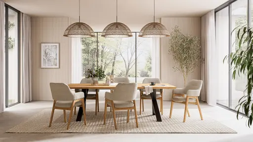 Esstisch Flore - LB ca. 240x120 cm, Wildeiche massiv, natur geölt