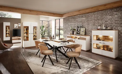 Esstisch - LB ca. 210x100 cm, Weiß