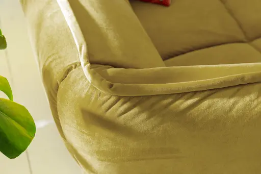 Sofa Hedda - 2-Sitzer, Velour, Senfgelb