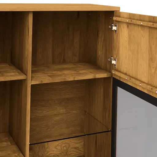 Vitrine Savannah - Wildeiche massiv, natur geölt