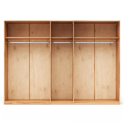 Drehtürenschrank Tigris - B. ca. 300 cm, Kernbuche massiv, geölt