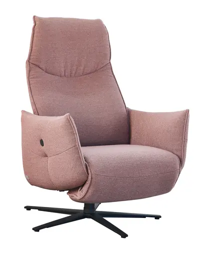 Relaxsessel Marsala - Relaxfunktion (motorisch), Stoff, Altrosa