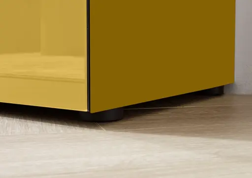 Lowboard - B ca. 181 cm, Goldgelb, Keramikoptik