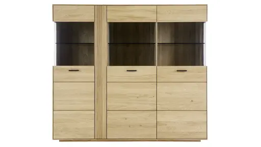 Highboard Estana - Eiche massiv, legno