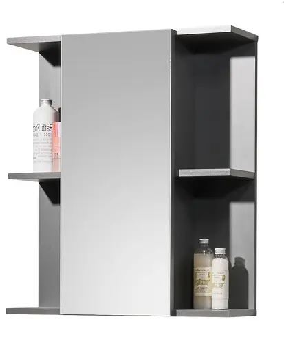 Spiegelschrank- B ca. 60 cm, Anthrazit, Spiegel