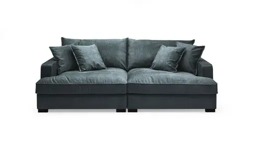 Megasofa - 2,5-Sitzer, Stoff, Petrol