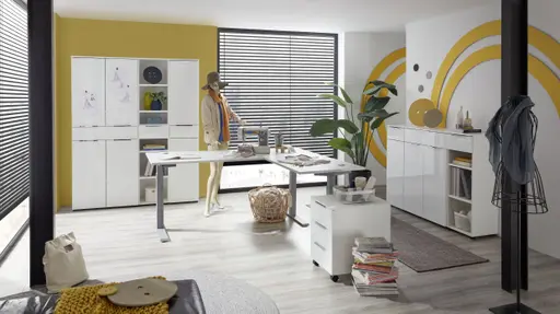 Büroschrank - B ca. 80 cm, Weiß