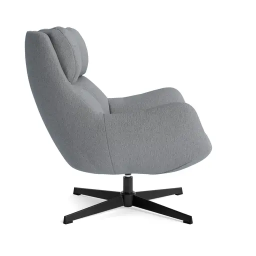 Sessel Erya - drehbar, Stoff, Kristallgrau