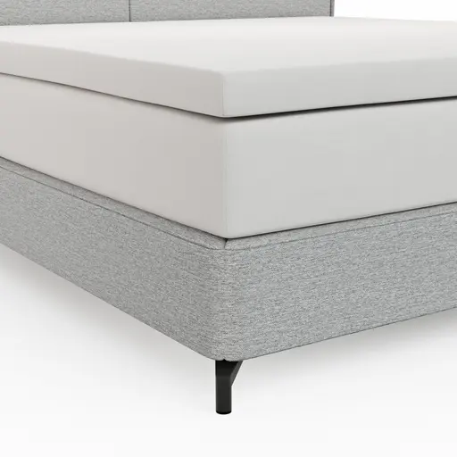 Boxspringbett Alpin - Liegefläche ca. 180x200 cm, Stoff, Grau
