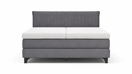 Boxspringbett Lund- Liegefläche ca. 180x200 cm, Stoff, Grau