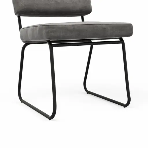 Polsterstuhl Wesley - Stoff, Grau