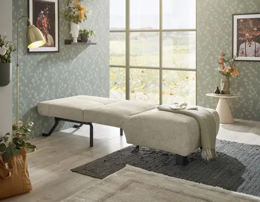  Faltsessel EBBY - ohne Armlehne inkl. Schlaffunktion, Stoff, Taupe