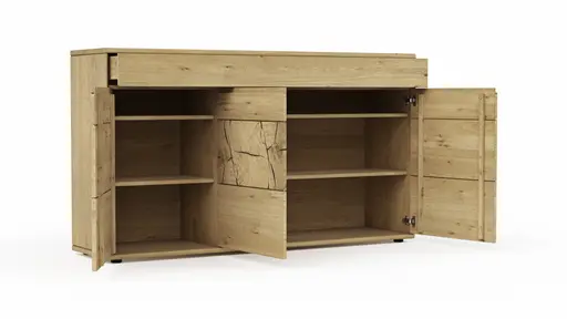 Sideboard Amora - Wildeiche massiv bianco