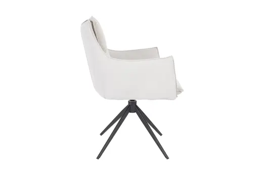 Armlehnstuhl MANDY - drehbar, Stoff, Silbergrau