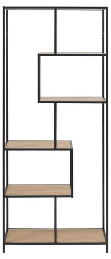 Bücherregal - Wildeiche Nachbildung, Schwarz