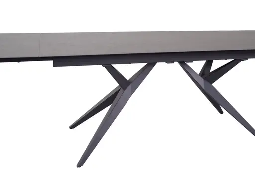 Esstisch MICHELA - ausziehbar, LB ca. 180x95 cm, Glaskeramik, Dunkelgrau