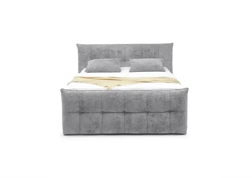 Boxspringbett- Liegefläche ca. 180x200 cm, Stoff, Grau